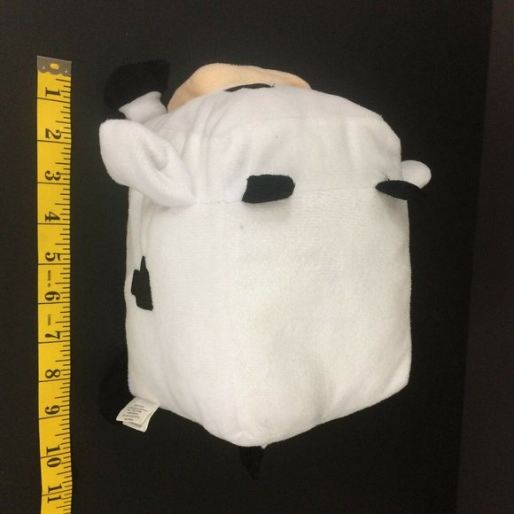 Nanco Pixel Cow Square Plush 9" Black & White Stuffed Animal Toy - Picture 9 of 10